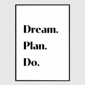 모던 슬림액자 Dream Plan Do A3사이즈 거실액자 깔끔한액자 공간그림