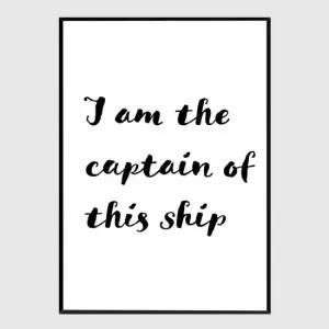 소품액자 I am the captain of this ship A3사이즈 거실액자 깔끔한액자 공간그림