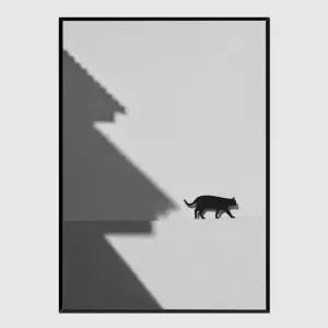 거실그림액자 Black cat A3사이즈 거실액자 깔끔한액자 공간그림