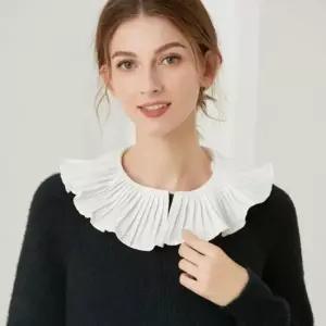 러블리 플리츠 쉬폰 페이크 카라 OSM-1006578 넥케이프 이너카라 레이어드카라 넥카라