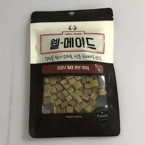 웰메이드(코코넛 황태큐브)150g 수제간식 애견간식 져키간식