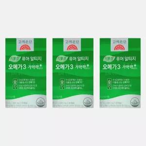 고려은단 퓨어 알티지 오메가3 기억력+601mg x 60캡슐 3박스 유재석 영양제