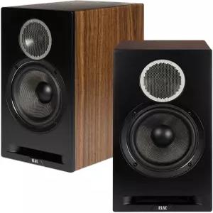 ELAC 데뷔 레퍼런스 B6.2 책장 스피커 - (쌍) 블랙 배플 호두 캐비닛