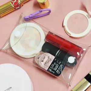 투명 ZF 카라비너 PVC 8x16 가방 투명파우치 투명케이스 미니파우치 메이크업파우치