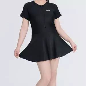 여자 여름 바캉스 반집업 플레어 반팔 원피스 수영복_5