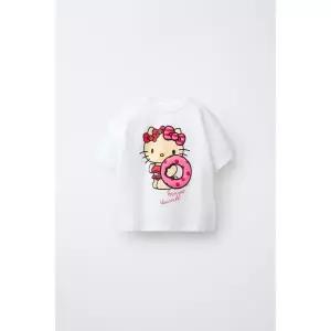 국내배송 자라 ZARA HELLO KITTY ⓒ SANRIO 튜브 티셔츠 - 화이트 1020881