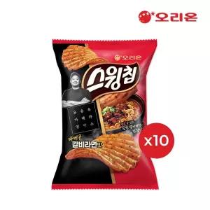 스윙칩 바베큐갈비라면맛 M 50g 10개