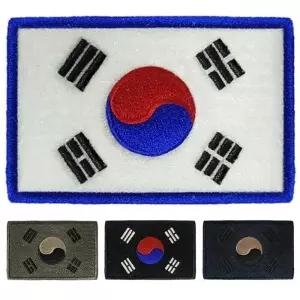 [군헌터] 태극기 엠보 자수 패치 가방 약장 군인 와펜 (45032324A)