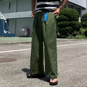 쥬드 남자 리얼 린넨 라이크 투턱 밴딩 와이드 팬츠