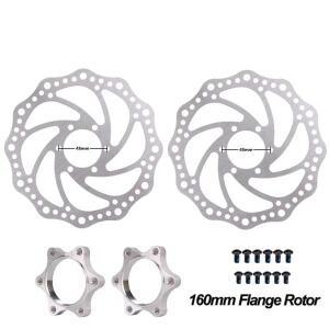 자전거 프리휠 나사형 허브 디스크 브레이크 로터 160mm 6 볼트 플랜지 어댑터 48mm