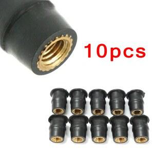 PCX윈드스크린 10PCS 오토바이 유리 고무 너트 M5 패널 걸게 볼트 댐퍼 거치대 나사 걸이 진동 HONDA