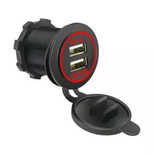 (옵션 USB포트3.1A-2포트)혜명잡화몰 방우 3.1A USB 2포트 고속 충전 소켓 카라반 캠핑카 시거잭USB 차량용