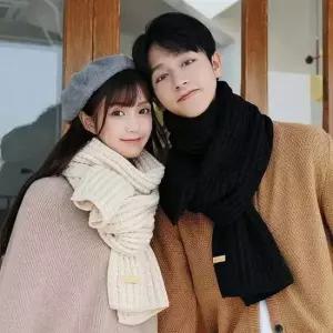 니트 목도리 눈꽃 목도리 머플러 커플목도리 도톰목도리