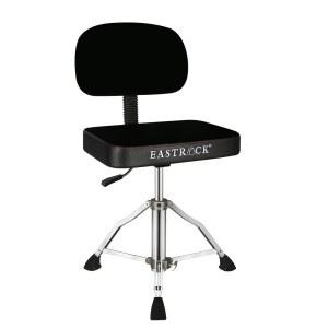 EASTROCK 등받이가 있는 드럼 왕좌 에어리프트 블랙 높이 스타일 튼튼한 등받이 스퀘어 스툴 회전 드러머 성인용 스퀘어 조절 의자 포함 가능한 시트