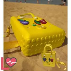 롱타임헬씨 옐로우 EVA 비비드 방수 가방 크로스백 아쿠아 파츠세트 DIY 젤리 꾸미기 여행 여름 선물