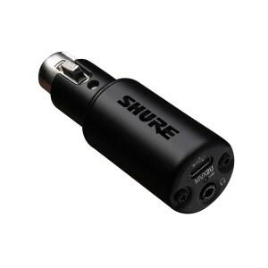 SHURE MVX2U XLR TO USB 디지털 케이블 시간 인터페이스 SHUREPLUS 팬텀 없는 파워 60DB 48V 게인 오디오 헤드폰 USB 대기 모니터링