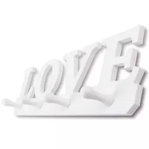 LOVE 4구 후크 디자인 벽걸이 후크 부착식 행거 고리