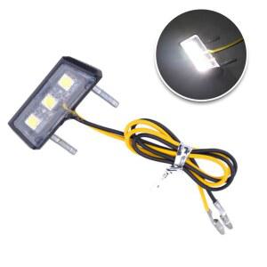 1PCS 12V 오토바이 LED 번호판 플라스틱 표시 흰색 번호 범용 부품 후면