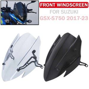 PCX윈드스크린 스즈키 GSXS750 GSXS 750 2017 투어링 브래킷이있는 윈드 오토바이 바이저 스크린 스포츠 디플렉터 실드