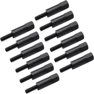 블랙 밸브 커버 볼트 12pcs 크롬 자동 세트 장착 - FORD 289 302 351W