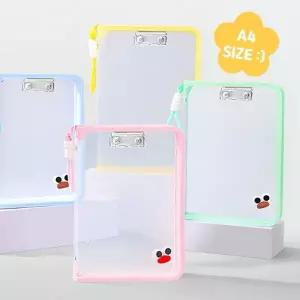 [NS홈쇼핑]컬러 클리어 파일북 넉넉한용량 손잡이 DIY 스티커 문서 보관 A4..