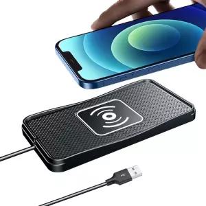 무선 휴대폰 충전기 Qi 자동차 충전 패드 고속 15W 10W 7.5W 어댑터 매트 아이폰 14 13 미니 프로 맥스 12