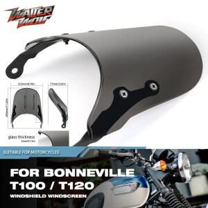 PCX윈드스크린 BONNEVILLE T100 T120 THRUXTON SCRAMBLER 900 오토바이 윈드 유리 디플렉터 PAREBRISE 스크린