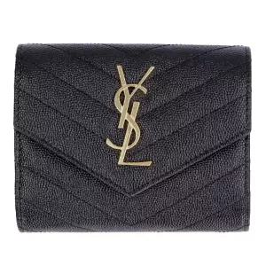 쉐브론 퀼팅 YSL 로고 미니 지갑 403943BOW01 1000