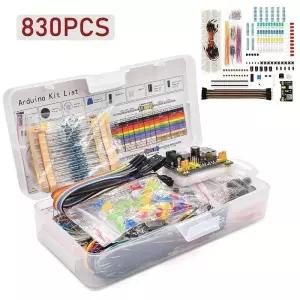 Arduino UNO R3 키트 용 830 개/상자 DIY 프로젝트 스타터 전자 포인트 브레드 보드가있는 부품 세트