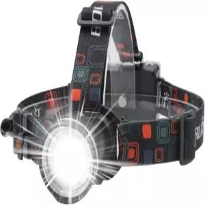 BORUIT RJ-2166 화이트 라이트 3가지 모드 조절식 헤드라이트 손전등 IPX4 방수 헤드 토치로 러닝 캠핑