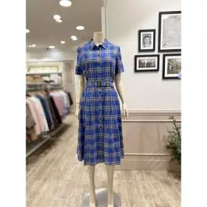 BCBG 체크 벨티드 원피스 B5B4O627