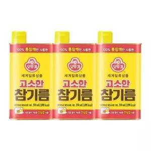 오뚜기 고소한 참기름 캔 350ml, 3개_25295239