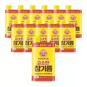 오뚜기 고소한 참기름 캔 350ml, 12개_25295267