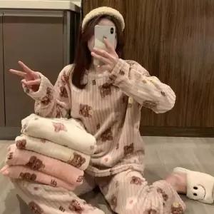 극세사잠옷 곰돌이 수면잠옷