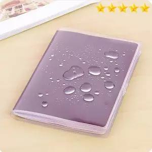 4PCS 여권 보호 커버 투명 반투명 PVC 소재 방수 문서 케이스