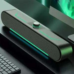컴퓨터 스피커 서라운드 사운드바 유선 라우드 스테레오 서브우퍼 노트북 PC 게이머용