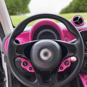 메르세데스 스마트 453 Fortow Forfour 액세서리 자동차 튜닝 용품 용 스티어링휠 버튼 커버 장식 프레임