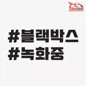 [RIZPICK]티커벨 블랙박스 녹화중 해시태그 차량용 데칼스티커 TKBL-11