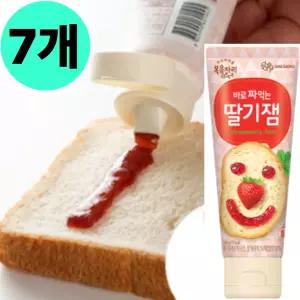 복음자리 바로 짜먹는 딸기잼 튜브 100g X7 휴대 캠핑 BNS