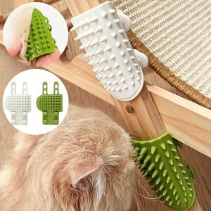애완 동물 고양이 제모 마사지 빗 긁는 브러시  손질 자체 청소 벽 코너 Scratcher