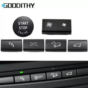 BMW X5 X6 E70 E7 E72 대시 보드 팬 볼륨 레이더 버튼 AC 벤트 그릴 뒷 트렁크 스위치 시작 중지 키 커버