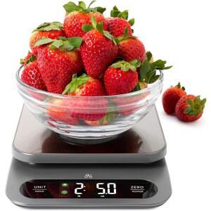 주방 및 베이킹을 위한 그레이터 디지털 저울 10kg/22파운드 대용량 1g 정밀도 스테인리스 스틸 플랫폼 고화질 LCD 빵 사워도우 벌크 요리에 이상적입니다