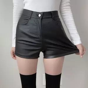 스판 코팅 블랙 숏팬츠핫팬츠 반바지 여성 여자
