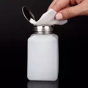 200ML 휴대용 프레스 빈 리필 용 병 액체 펌프 UV 젤 매니 아세톤 워터 리무버 디스펜서