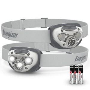 에너자이저 LED 헤드램프 PRO(2팩), IPX4 방수 헤드램프, 야외용 고성능 헤드라이트, 캠핑, 러닝, 폭풍, 비상 시 생존용 LED 조명(배터리 포함)