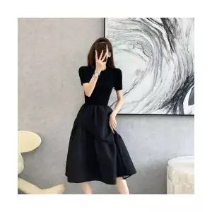 마킷3 원피스 치마 니트 검정 여성 볼륨 작은 반폴라 JEN1