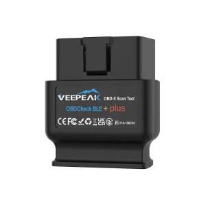 iOS 및 Android용 Veepeak OBDCcheck BLE+ Bluetooth OBD II 스캐너, 차량 엔진 코드 리더 무선 OBD 진단 스캔 도구