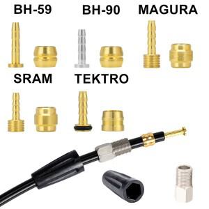 산악 자전거 오일 니들 브레이크 올리브 헤드 shimano 호환 DEORE BH90 SRAM MAGURA 호스 연결 인서트