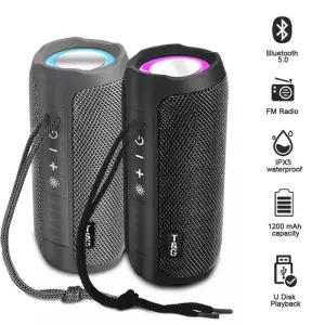 램프와 TG227 Waterpro 야외 휴대용 직립 무선 호환 스피커 음악 플레이어 지원 USB/TF/FM 라디오 파티