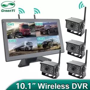사각지대 터치 스크린 AHD 디지털 무선 와이파이 4CH 모니터 DVR 레코드 리버스 백업 카메라 트럭 트레일러